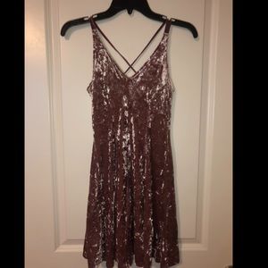 AE Pink Velvet Dress